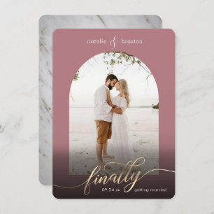 Dusty Rose Endlich Erfahren Verheiratet & Fenster  Save The Date