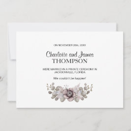 Dusty Rose Eukalyptus Blätter Hochzeitsankündigung