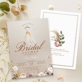 Dusty Rose & Eukalyptus Fall Brautparty Einladung