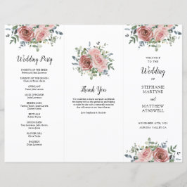 Dusty Rose Eukalyptus Order of Service