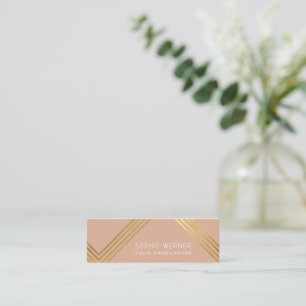 Dusty Rose Feminine Business Card Mini Visitenkarte
