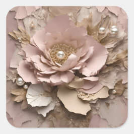 Dusty Rose Floral - Aufkleber