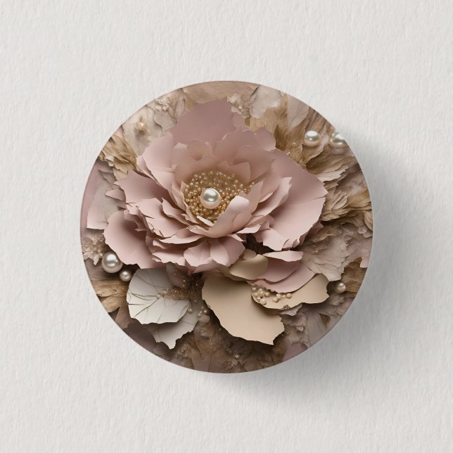 Dusty Rose Floral - Button (Vorderseite)