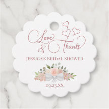 Dusty Rose Floral Liebe & Danke Brautparty