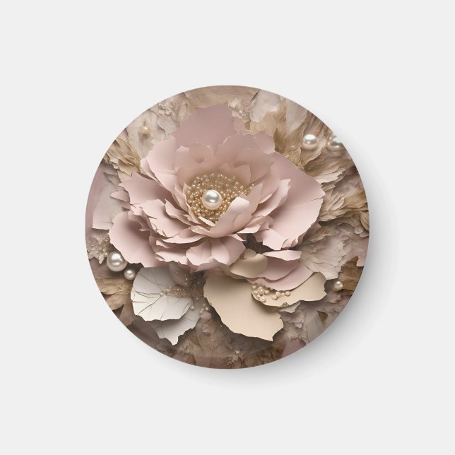 Dusty Rose Floral - Magnet (Vorne)