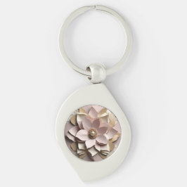 Dusty Rose Floral - Metal Schlüsselanhänger