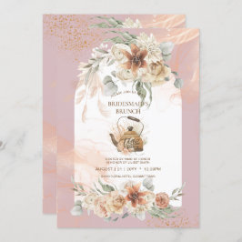 Dusty Rose Floral Pampas Grass Boho BRAUTPARTY