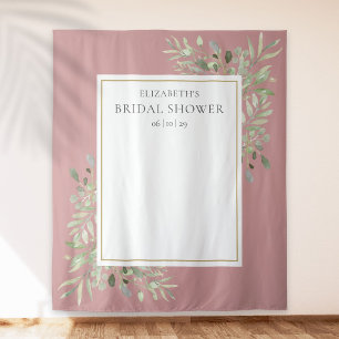 Dusty Rose Foliage Brautparty Foto Hintergrund Wandteppich