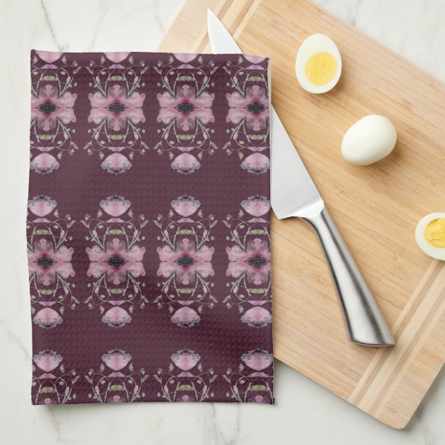 Dusty Rose Geschirrtuch (Viertel Falte)