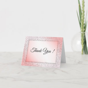Dusty Rose Glitzer Vielen Dank, dass die Karte im