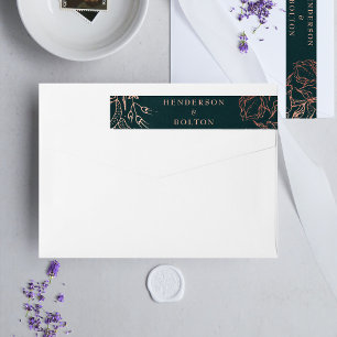 Dusty Rose Gold Emerald Green Wreath Wedding