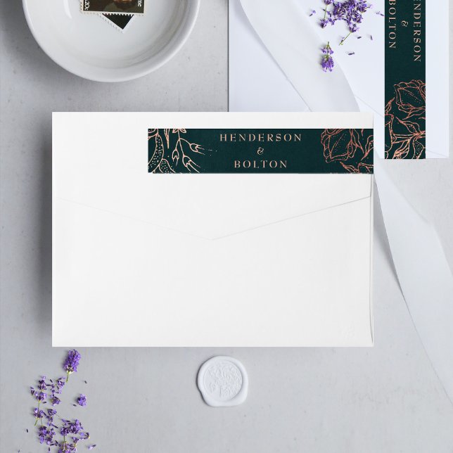 Dusty Rose Gold Emerald Green Wreath Wedding (Von Creator hochgeladen)