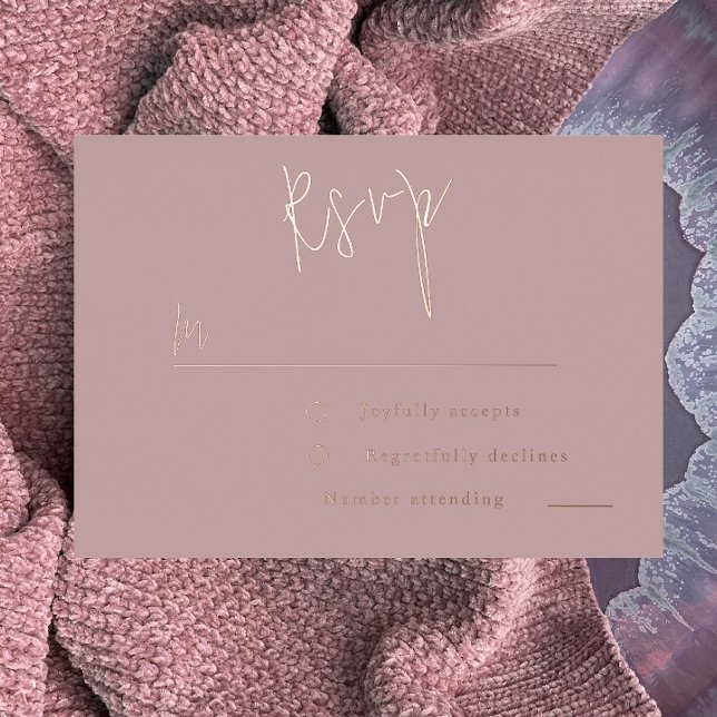 Dusty Rose Gold Pink Wedding, Brautparty UAWG Folieneinladung (Von Creator hochgeladen)