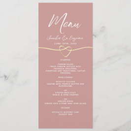 Dusty Rose Gold Rope Menükarte