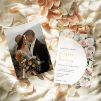Dusty Rose Gold Sage Green Vintag Foto Hochzeit