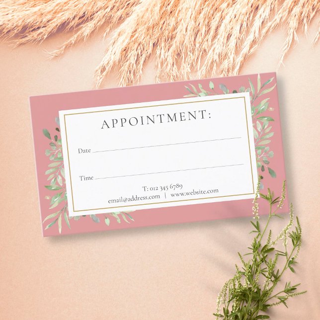 Dusty Rose Goldene Grüne Karte (Von Creator hochgeladen)