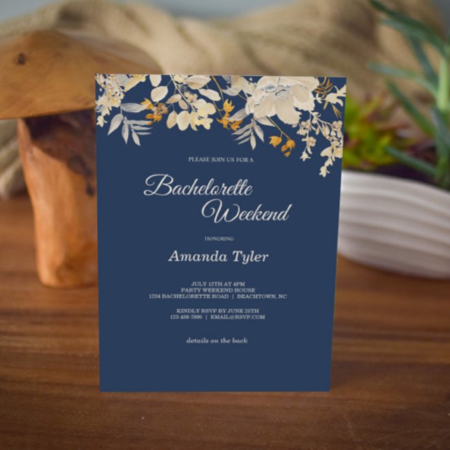 Dusty Rose Herbst Boho Bachelorette Wochenende Inv Einladung (Von Creator hochgeladen)