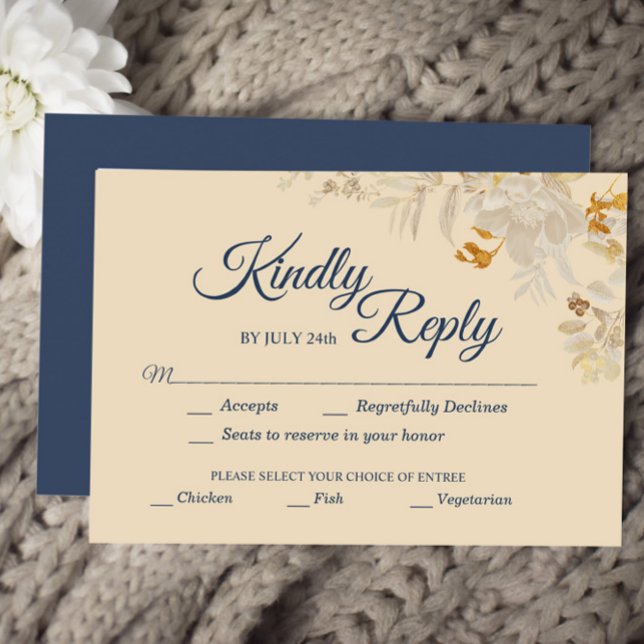 Dusty Rose Herbst Hochzeitsmahl Auswahl UAWG Ca RSVP Karte (Von Creator hochgeladen)