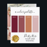 Dusty Rose Hochzeitsfarben Palette Karte 2023<br><div class="desc">Dusty Rose Hochzeitsfarben Palette Karte 2023</div>