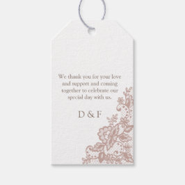 Dusty Rose Hochzeitsreise Geschenkanhänger