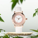 Dusty Rose initialisiert personalisiert eWatch Armbanduhr<br><div class="desc">Geschenk für ihre staubige Armbanduhr für die Rose</div>