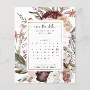 Dusty-Rose-Kalender Save the Date