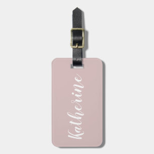 Dusty Rose Kalligrafie-Name Gepäckanhänger