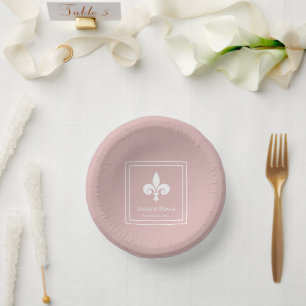 Dusty Rose Lilie Wedding Paper Bowls Pappteller