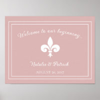 Dusty Rose Lilie Wedding Poster