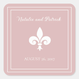 Dusty Rose Lilie Wedding Stickers