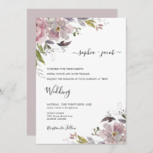 Dusty Rose Mauve Blush Pink Bloral Wedding