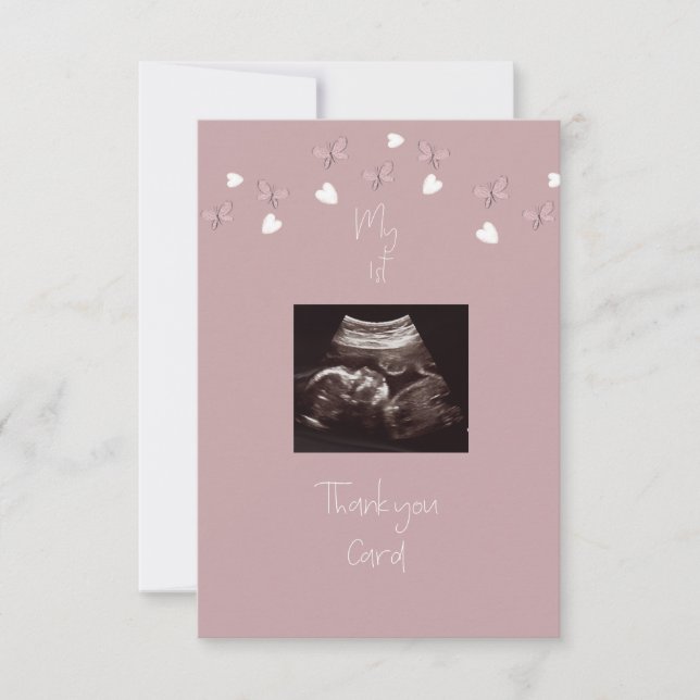 Dusty Rose mein 1. Dankeschön Card Funny Dankeskarte (Vorderseite)