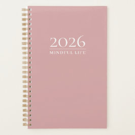 Dusty Rose Minimal Planner | Custom Year, Title &  Planer