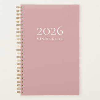 Dusty Rose Minimal Planner | Custom Year, Title &  Planer