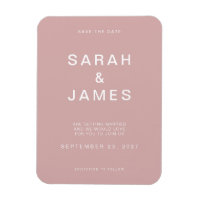 Dusty Rose Minimalistisch Moderne Hochzeit retten 