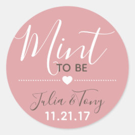 Dusty Rose Minze zu Stickers Gastgeschenke Hochzei