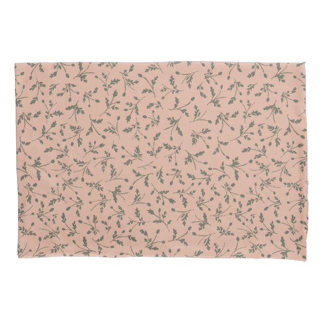Dusty Rose Modern Farmhouse Daisy Buds Pattern Kissenbezug (Vorderseite)