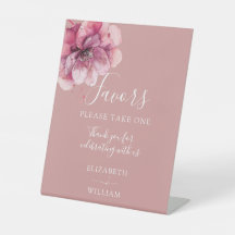 Dusty Rose Moderne Aquarellfarben Gastgeschenke Ho