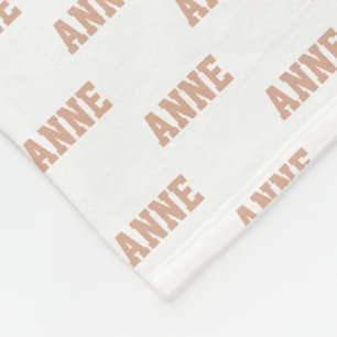 Dusty Rose Name Simple Pattern Fleecedecke