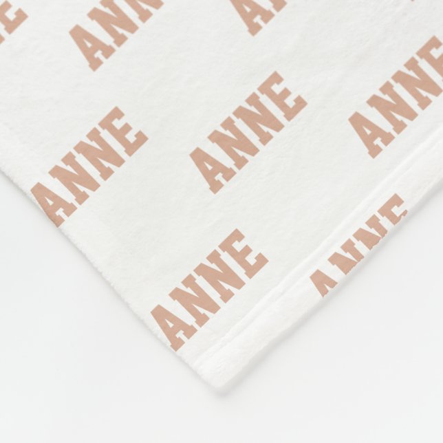 Dusty Rose Name Simple Pattern Fleecedecke (Ecke)
