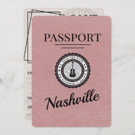 Dusty Rose Nashville Passport Save the Date
