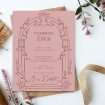 Dusty Rose Ornate Arch Botanical Wedding Details