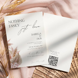 Dusty Rose Pampas Grass Intime Hochzeit Einladung