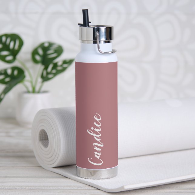 Dusty Rose Personalisiert Wedding Bridesmaid Trinkflasche (Yoga)