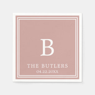 Dusty Rose Personalisiert Wedelcocktail Napkins Serviette