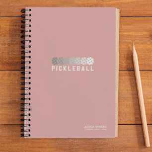 Dusty-Rose-Pickleball-Logo Notizbuch