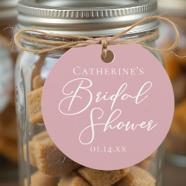 Dusty Rose Pink Brautparty Personalisiert Geschenkanhänger