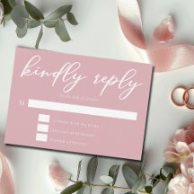 Dusty Rose Pink Feminine Typografy Wedding