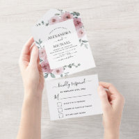 Dusty Rose Pink Floral Wedding Eukalyptus UAWG