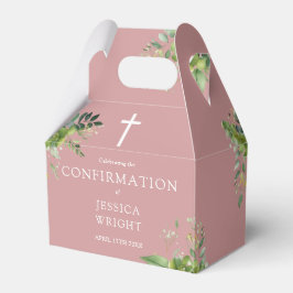 Dusty Rose Pink Greenery Bestätigung Geschenkschachtel